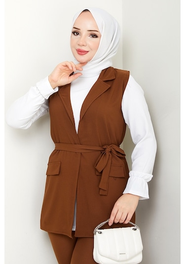 Niyar Yelek Pantolon İkili Takım 1530 - Acı Kahve Acı Kahverengi