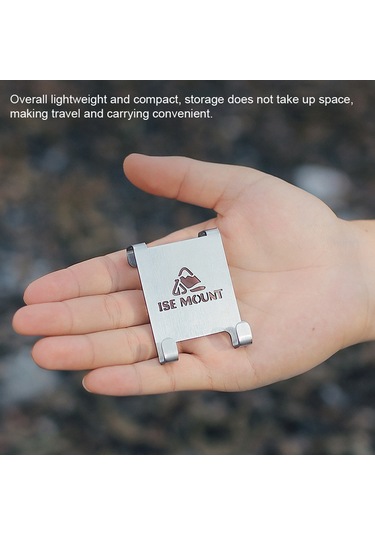 Teltree Kamp Çadırı Çelik Kanca - Stant Gazyakıt/ Bardak Asıcı Aksesuarı - Taşınabilir Masa Kenarı Saklama Gümüş