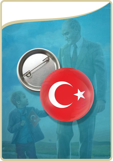 23 Nisan Rozet Seti -11 Toplam 10 Parça Çok Renkli