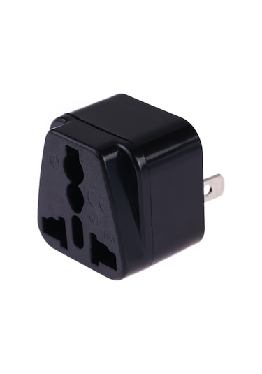 Taşınabilir Evrensel Soket - Abd Fiş Güç Adaptörü Seyahat Şarj Cihazı Siyah