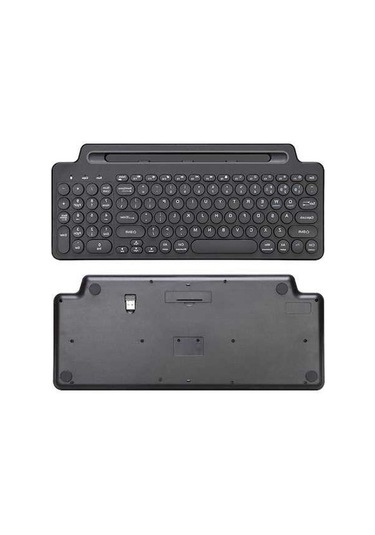 Dancemonkey Bluetooth Klavye 2.4ghz Masaüstü Ultra İnce Klavye Tablet Cep Yuvası Siyah