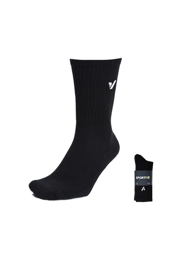 Spt Unisex Siyah 3'lü Tenis Çorabı 25yuc002-syh 1738479 Siyah