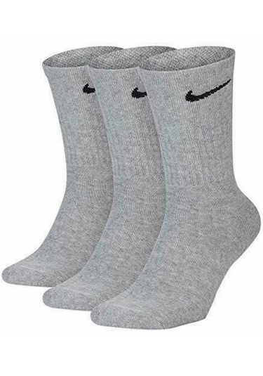 Nike Sx7664-901 Everyday Cushioned 3 Lü Çorap Seti Gri