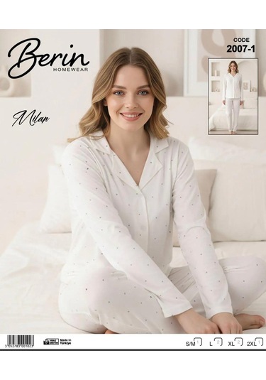 Berin Bayan Pijama Takımı-2007 Beyaz