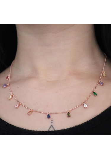 925 Ayar Shakıra Damla Gümüş Kolye