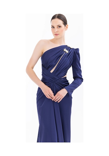 İlmio Bayan Abiye Elbise 3841003 Lacivert Lacivert İlmio Bayan Abiye Elbise 3841003 Lacivert Lacivert