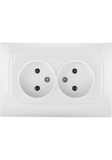 Tdm Electric Çiftli Priz 2p 10a 250v Beyaz "lama" Tdm 229909703 Gizli Fermuar