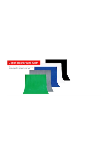 Greenbox Chromakey-Yeşil Fon Perde(2 X 3 M) ve Fon Standı Kıt
