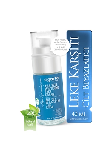Agarta Doğal Aha Cilt Beyazlatıcı Yüz Bakım Kremi 40 ML
