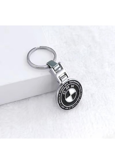 Metal Anahtarlık Siyah Bmw Logolu Anahtarlık E46 E60 E90 F30 X5