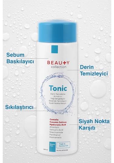 Beauty Collection Temizleyici Tonik Yağlı ve Karma Ciltler 200 ML