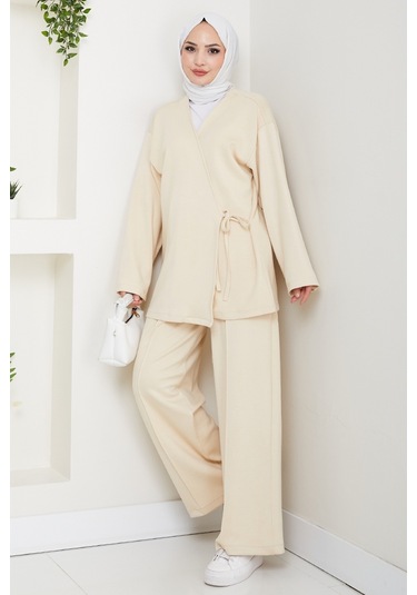 Kimonolu Oysho İkili Takım 1623 - Bej Bej