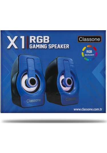 Classone X1 Blue  Rgb Gaming Hoparlör - Mavi