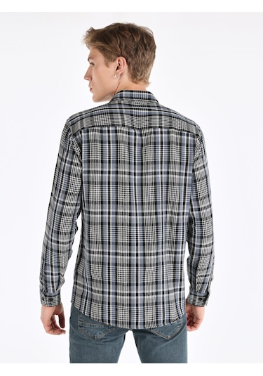 Colin's Colins Regular Fit Mavi Erkek Uzun Kol Gömlek Cl1065946 Mavi