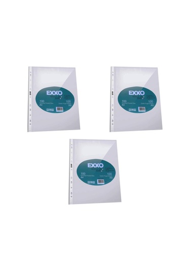 Exxo Delikli Poşet Dosya 100'lü A4 3'lü