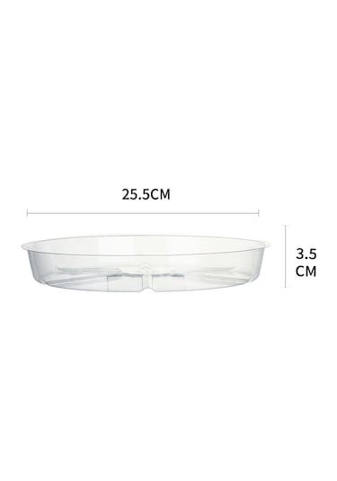 Şeffaf Bitki Tabağı 10 İnç Plastik Bitki Tabağı Daha Kalın Bitki Tepsisi