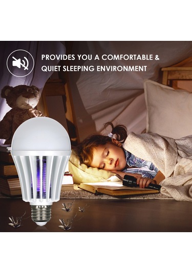 Ximistore9 Taşınabilir Led Sinek Öldürücü Ampul - Çift Işık Modlu E27 Beyaz