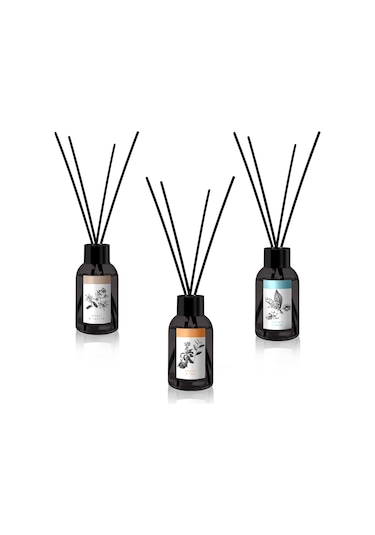 Prova Amber&Vanilla + Cotton Flower + Peach&Tea Bambu Çubuklu Oda Kokusu 3 x 100 ML