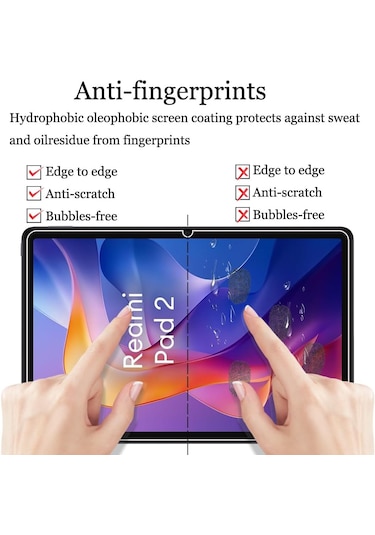 Xiaomi Redmi Pad 2 11 İnç Ekran Koruyucu Şeffaf Cam Nano Kırılmaz