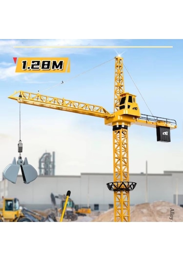 Dev Boy Uzaktan Kumandalı Oyuncak Kule Vinç 128 Cm