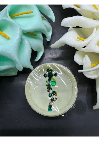 Yüz Taşı Face Gems Yapışkan Burun Parmak Hızma Model47 Yeşil