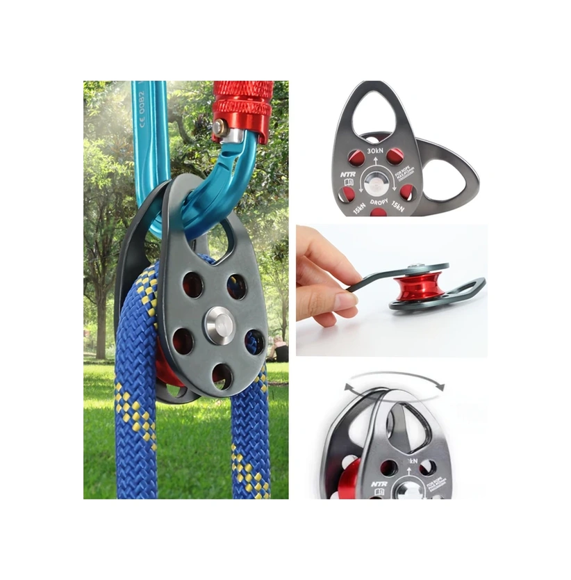 Willowhaven Dayanıklı Alüminyum Alaşım Tek Makara Gri Kırmızı Endüstriyel Kaldırma