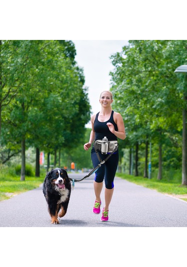 Konesam Mavi Outdoor Spor Çantası - Yürüyüş, Koşu, Fitness Ve Köpek Turları İçin Tasarlanmış Bel Çantası Köpek İpi Dahil Değil Mavi