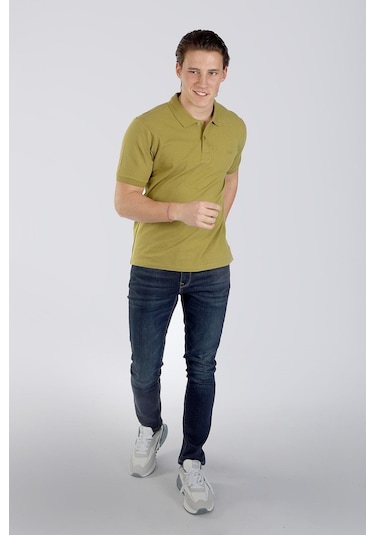 Lee Cooper Twıns 1 Erkek Pike Polo Yaka T-Shırt Yağ Yeşili-17952-Yağ Yeşili Yeşil