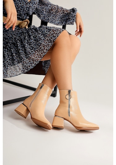 Deyana Nud Fermuar Aksesuarlı Bot 001