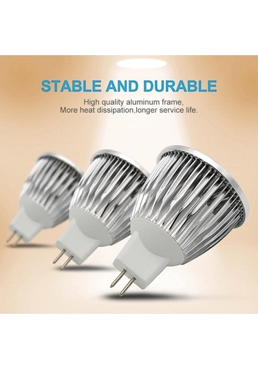 Novahub Beyaz Cob Led Mr16 9w 12w 15w Spot Işık Spotlight Dc12v 4adet Paket 4pcs