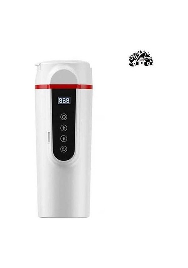 Novahub Mkb173 304 Paslanmaz 420ml 12v/24v Araç İçi Isıtıcı - Beyaz/siyah Termos Beyaz - Siyah