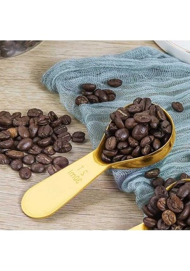 Fastbuy Paslanmaz Çelik Kahve Kepçesi, Küçük/büyük Kavanozlara Uygun, Dayanıklı Yemek Kaşığı, Kısa Saplı, Renkli