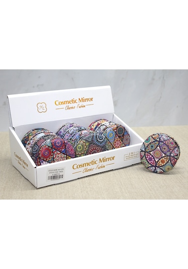 Taşlı Yuvarlak El Aynası Kalın Model 1 - 9036631351779rx8