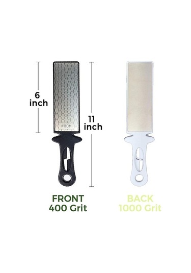 Ulzyvf 5-ın-1 Elmas Bileme Plakası Seramik Bıçak Bileyici Çubuk Çift Taraflı 400/1000 Grit Petek Yüzey Dış Mekan