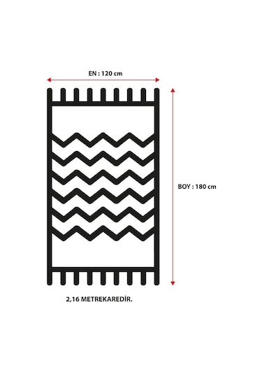 Aksu Kaymaz Taban Halı Püsküllü 120X180 Lois Mavi