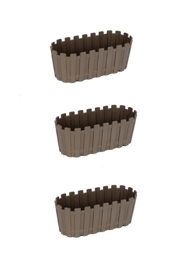 3 Adet Akasya Saksı, Bahçe Balkon Saksı, Çit Saksı 30 Cm