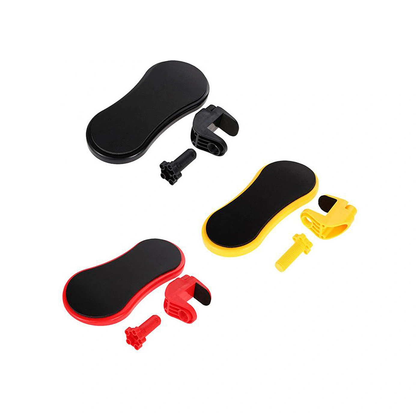 Qingmipy Ergonomik El Omuz Destekçisi - 180 Derece Dönebilen Ofis El Atlama Tabanı - Abs Malzemeyle Dayanıklı Siyah