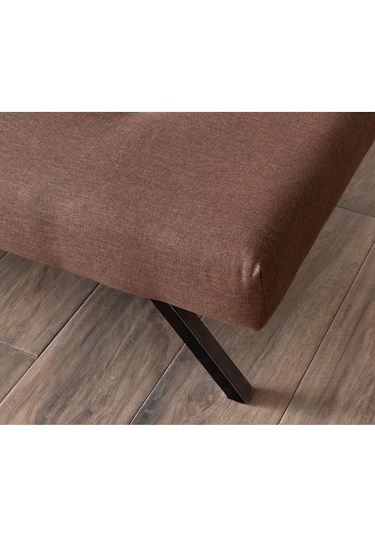 Pafu Zola Üçlü Yataklı Koltuk - Açık Kahve Keten Açık Kahverengi