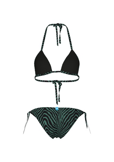 Arena Water Print Triangle Kadın Siyah Yüzücü Bikini 007085506