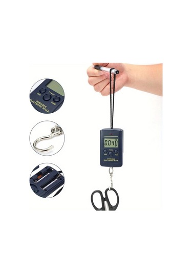 Motion003 Mavi 1 Adet Agir Hizmet Tipi Tasinabilir Dijital Terazi 40kg 10g Hassasiyet Balikcilik Seyahat Mutfak Bagaj Icin Kompakt Elektronik Tarti Mavi