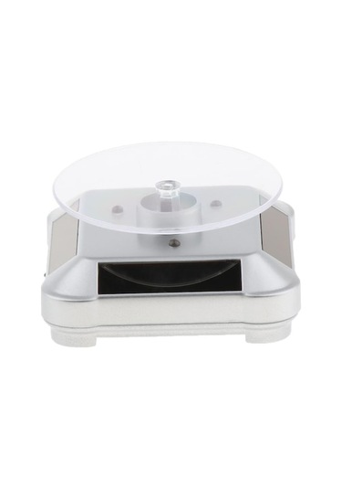 Trendooze Tabla, Standı Sergileme Saat Mücevher Led Işıklı Güneş Gümüş Enerjili Döner Dönen Yv