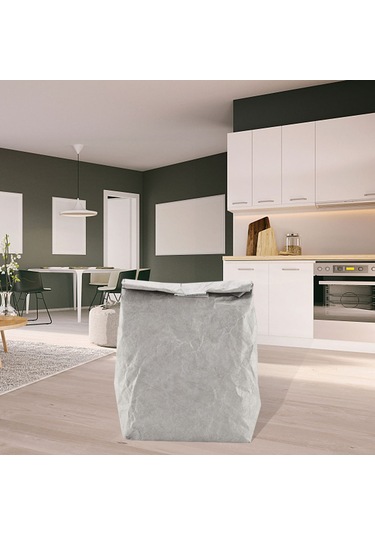 Su Geçirmez Yalıtımlı Öğle Yemeği Kutusu Saklama Piknik Dupont Kağıt Torba Çocuklar Kadınlar Erkekler İçin Gri --