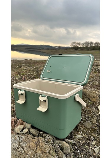 18 Lt Taşınabilir Soğutucu Kamp Dolabı Yeşil