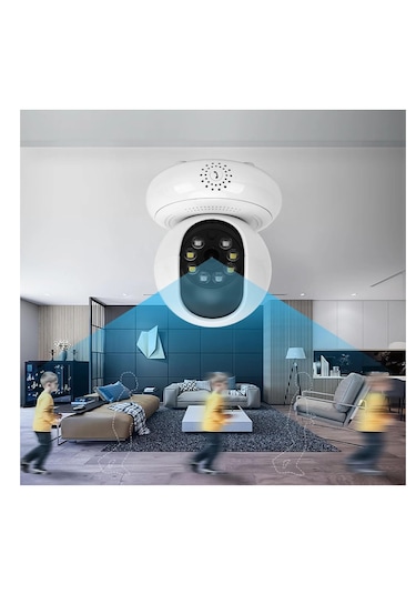 Qasul 1080p Çift Wifi 2.4/5 Ghz Ip Kamera Hareket Izleme Sesli