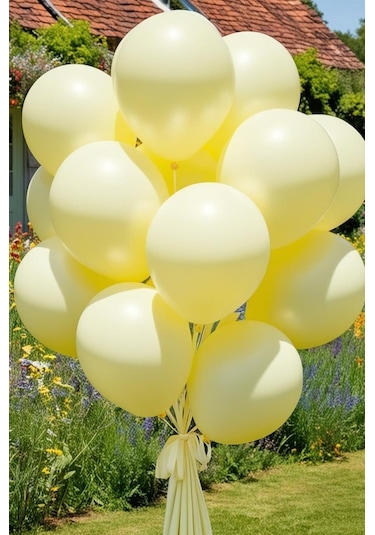 Beysüs Sarı Makaron Balon 20 Adet 12inç