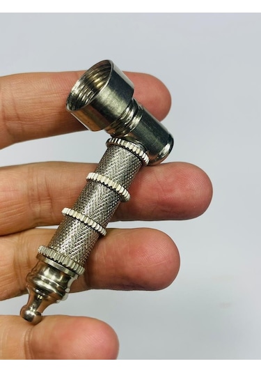 MetalikGri Full Metal Tırtıklı Pipo //7cm-11parça