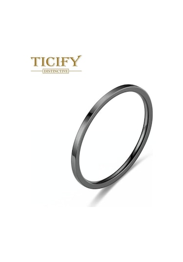 Siyah Işık Lüks Tasarım Sensörü Titanyum Çelik Güzel Yüzük Kadın Mizaç Niş Niş Daire Çift Yüzük 6