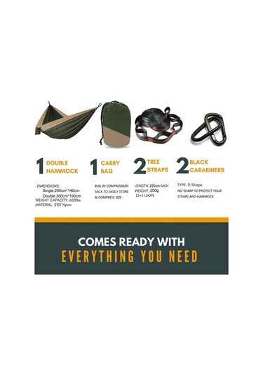 Tcherchı Yeşil Açık Bahçe İçin Ultra Hafif Hamak Yeşil