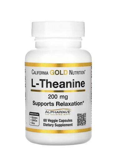 L-theanine, Alphawave Katkılı, 200 Mg, 60 Bitkisel Kapsül