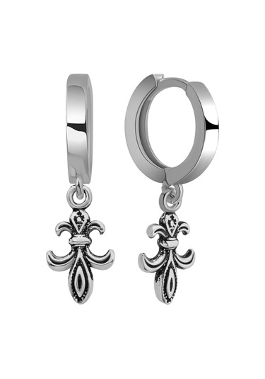 925 Ayar Gümüş Zambak Figürlü Halka Küpe Bymissmücevherat Gümüş